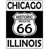 Chicago Illinois Historic Route 66 Novelty Metal Parking Sign 9" x 12" (P)