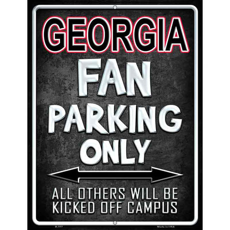 Georgia Metal Novelty Parking Sign 9" x 12" (P)