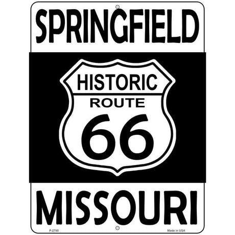 Springfield Missouri Historic Route 66 Novelty Metal Parking Sign 9" x 12" (P)