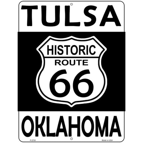 Tulsa Oklahoma Historic Route 66 Novelty Metal Parking Sign 9" x 12" (P)