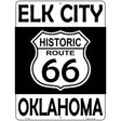 Elk City Oklahoma Historic Route 66 Novelty Metal Parking Sign 9" x 12" (P)