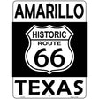 Amarillo Texas Historic Route 66 Novelty Metal Parking Sign 9" x 12" (P)