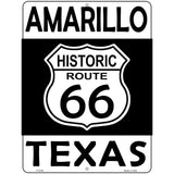 Amarillo Texas Historic Route 66 Novelty Metal Parking Sign 9" x 12" (P)