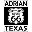 Adrian Texas Historic Route 66 Novelty Metal Parking Sign 9" x 12" (P)