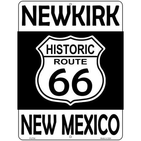 Newkirk New Mexico Historic Route 66 Novelty Metal Parking Sign 9" x 12" (P)