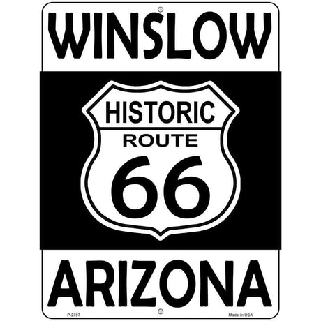 Winslow Arizona Historic Route 66 Novelty Metal Parking Sign 9" x 12" (P)