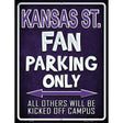 Kansas State Metal Novelty Parking Sign 9" x 12" (P)