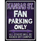 Kansas State Metal Novelty Parking Sign 9" x 12" (P)