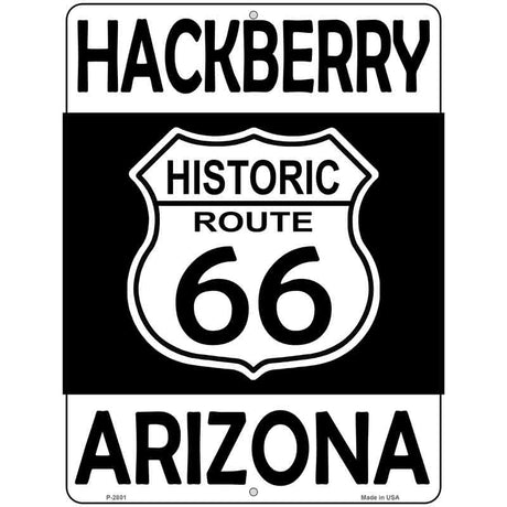 Hackberry Arizona Historic Route 66 Novelty Metal Parking Sign 9" x 12" (P)