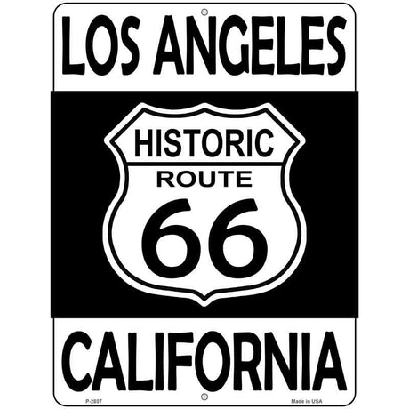 Los Angeles California Historic Route 66 Novelty Metal Parking Sign 9" x 12" (P)