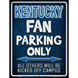 Kentucky Metal Novelty Parking Sign 9" x 12" (P)