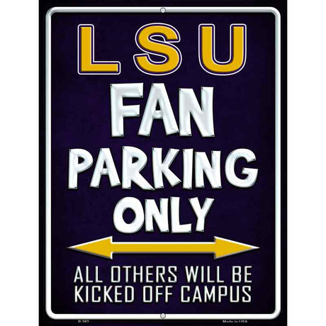 LSU Metal Novelty Parking Sign 9" x 12" (P)