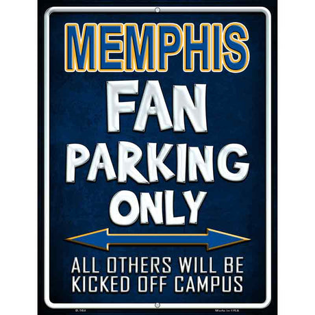 Memphis Metal Novelty Parking Sign 9" x 12" (P)