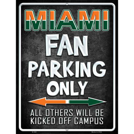 Miami Metal Novelty Parking Sign 9" x 12" (P)