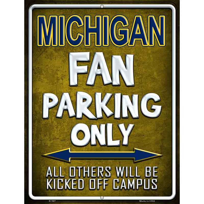 Michigan Metal Novelty Parking Sign 9" x 12" (P)