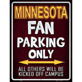 Minnesota Metal Novelty Parking Sign 9" x 12" (P)