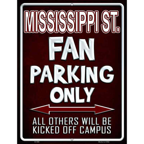 Mississippi State Metal Novelty Parking Sign 9" x 12" (P)