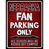 Nebraska Metal Novelty Parking Sign 9" x 12" (P)