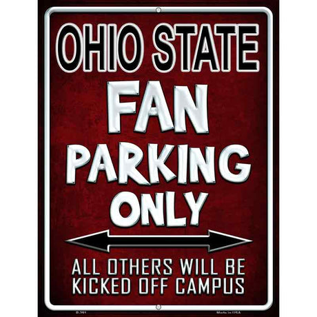 Ohio State Metal Novelty Parking Sign 9" x 12" (P)