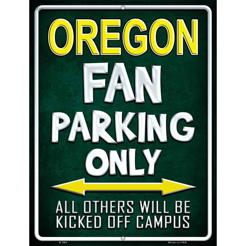 Oregon Metal Novelty Parking Sign 9" x 12" (P)