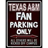 Texas A & M Metal Novelty Parking Sign 9" x 12" (P)