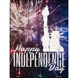 Happy Independence Day Novelty Metal Parking Sign 9" x 12" (P)