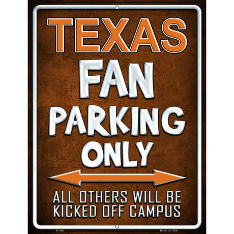 Texas Metal Novelty Parking Sign 9" x 12" (P)