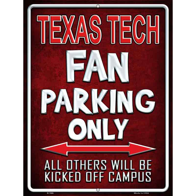 Texas Tech Metal Novelty Parking Sign 9" x 12" (P)