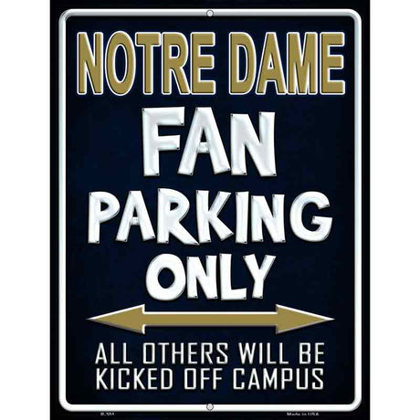 Notre Dame Metal Novelty Parking Sign 9" x 12" (P)