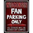 Wisconsin Metal Novelty Parking Sign 9" x 12" (P)