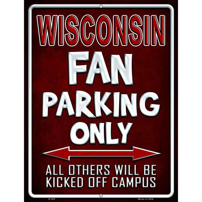 Wisconsin Metal Novelty Parking Sign 9" x 12" (P)