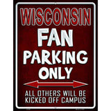 Wisconsin Metal Novelty Parking Sign 9" x 12" (P)