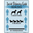 Social Distancing For Dog People Wholesale Novelty Parking Sign