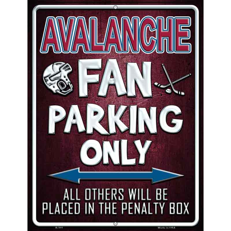 Avalanche Metal Novelty Parking Sign 9" x 12" (P)