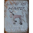 Its Harder If Youre A Dumbass Novelty Metal Parking Sign 9" x 12" (P)