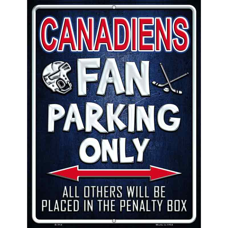 Canadiens Metal Novelty Parking Sign 9" x 12" (P)