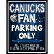 Canucks Metal Novelty Parking Sign 9" x 12" (P)