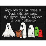 Ghosts Trick or Treat Costumes Novelty Metal Parking Sign 9" x 12" (P)