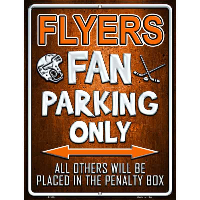 Flyers Metal Novelty Parking Sign 9" x 12" (P)