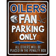 Oilers Metal Novelty Parking Sign 9" x 12" (P)