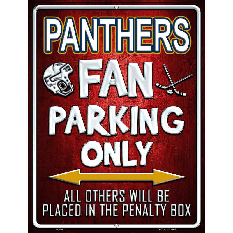 Panthers Metal Novelty Parking Sign P-325 9" x 12" (P)