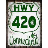 HWY 420 Connecticut Novelty Metal Parking Sign 9" x 12" (P)