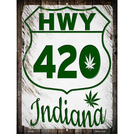 HWY 420 Indiana Novelty Metal Parking Sign 9" x 12" (P)