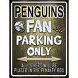 Penguins Metal Novelty Parking Sign 9" x 12" (P)