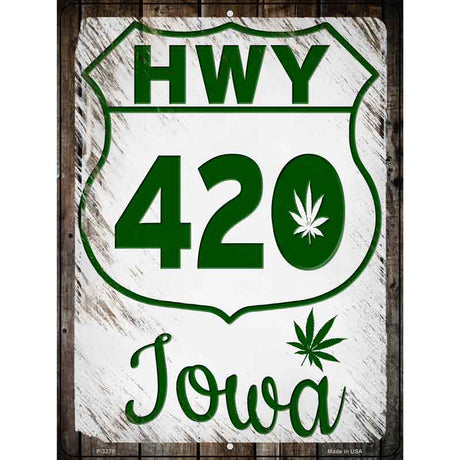 HWY 420 Iowa Novelty Metal Parking Sign 9" x 12" (P)