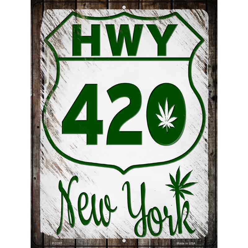 HWY 420 New York Novelty Metal Parking Sign 9" x 12" (P)