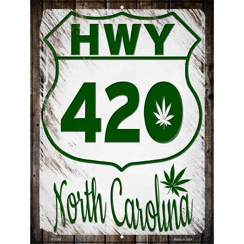 HWY 420 North Carolina Novelty Metal Parking Sign 9" x 12" (P)