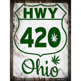 HWY 420 Ohio Novelty Metal Parking Sign 9" x 12" (P)