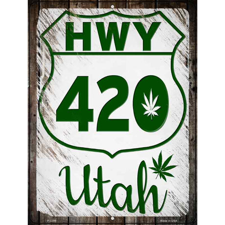 HWY 420 Utah Novelty Metal Parking Sign 9" x 12" (P)