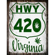 HWY 420 Virginia Novelty Metal Parking Sign 9" x 12" (P)